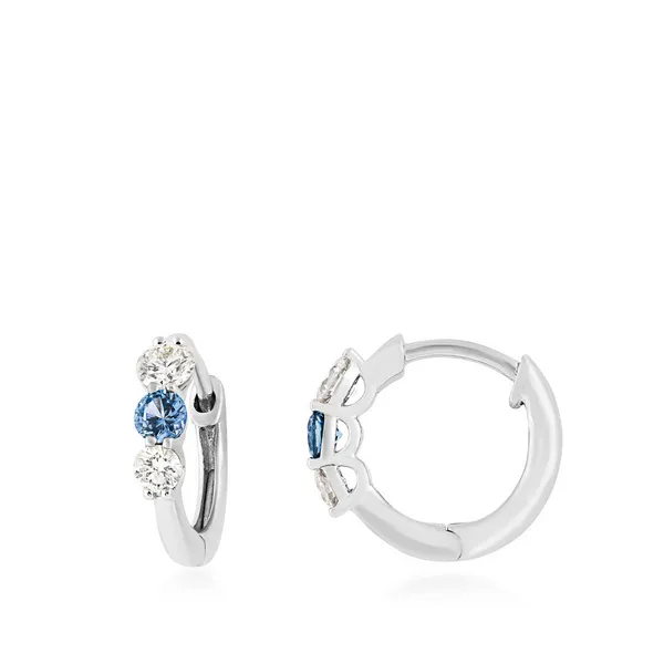 Yogo Sapphire and Diamond Earrings Arthur's Jewelry Bedford, VA