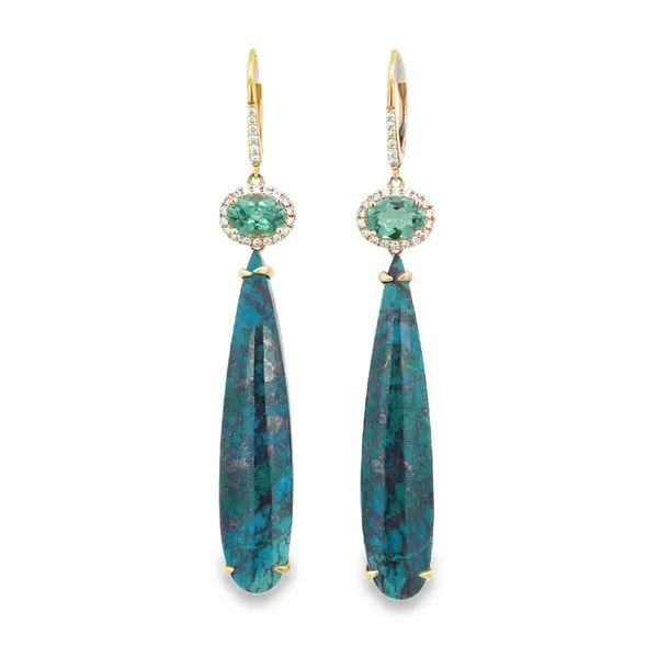 Tourmaline and Diamond Earrings Arthur's Jewelry Bedford, VA