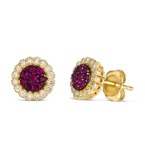 Ruby and Diamond Earrings Arthur's Jewelry Bedford, VA