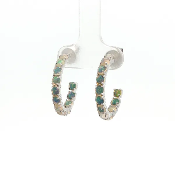 Opal Hoop Earrings Arthur's Jewelry Bedford, VA