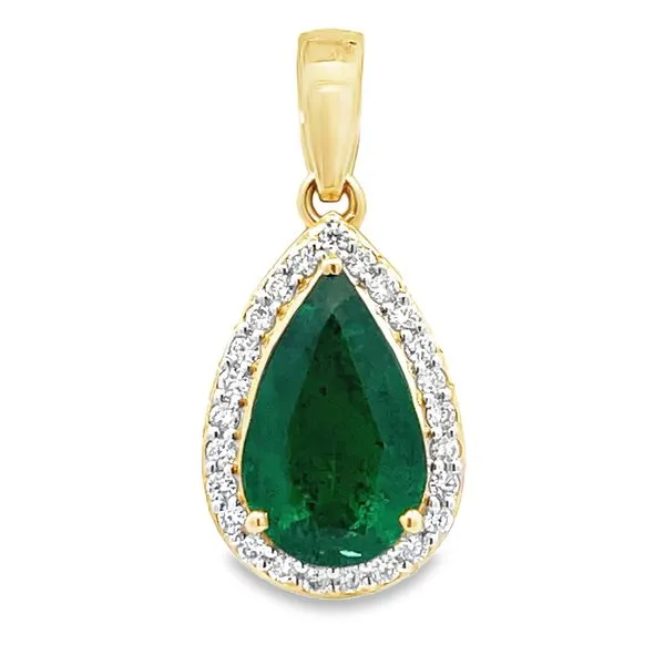Emerald and Diamond Pendant Arthur's Jewelry Bedford, VA