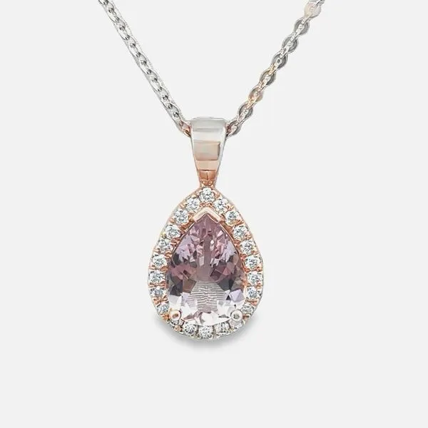 Morganite and Diamond Pendant Arthur's Jewelry Bedford, VA