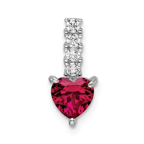 Created Ruby and Diamond Pendant Arthur's Jewelry Bedford, VA
