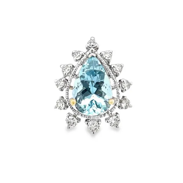Aquamarine and Diamond Pendant Arthur's Jewelry Bedford, VA