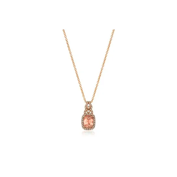 Peach Morganite and Diamond Pendant Arthur's Jewelry Bedford, VA