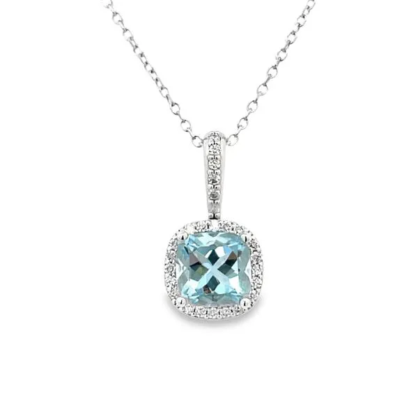 Aquamarine and Diamond Pendant Arthur's Jewelry Bedford, VA