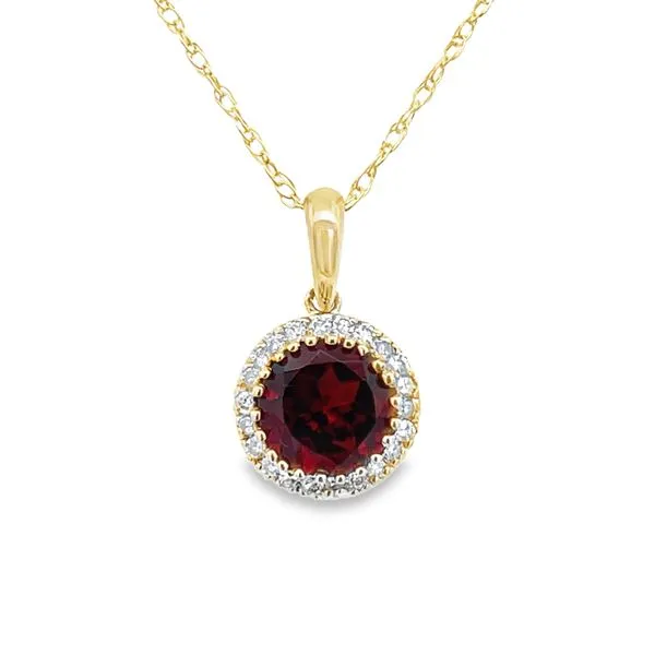 Garnet and Diamond Pendant Arthur's Jewelry Bedford, VA
