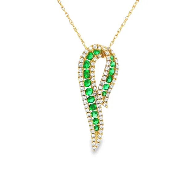 Emerald Ribbon Pendant Arthur's Jewelry Bedford, VA