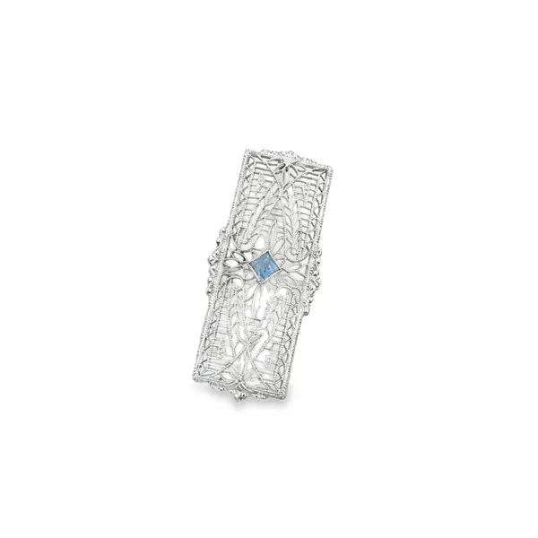 Estate Platinum Filigree Brooch Arthur's Jewelry Bedford, VA