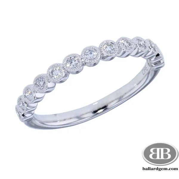 14K White Gold Diamond Wedding/ Anniversary Ring .25 total carat weight Ballard & Ballard Fountain Valley, CA