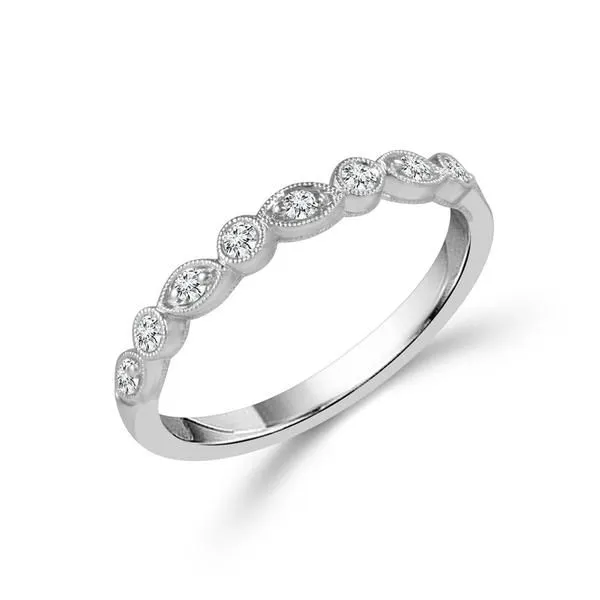 14K White Gold Vintage Style Anniversary Ring Ballard & Ballard Fountain Valley, CA