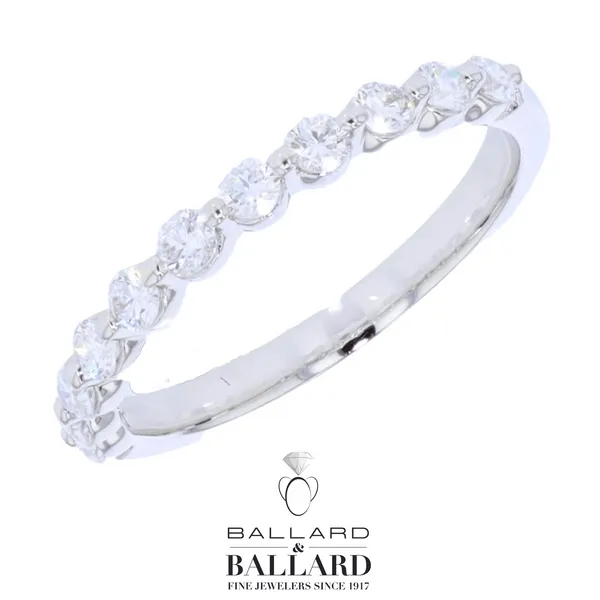 14K White Gold Shared Prong 11 Diamond Lab Grown Anniversary Ring Ballard & Ballard Fountain Valley, CA