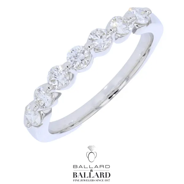 14K White Gold Shared Prong 7 Diamond Lab Grown Anniversary Ring Ballard & Ballard Fountain Valley, CA