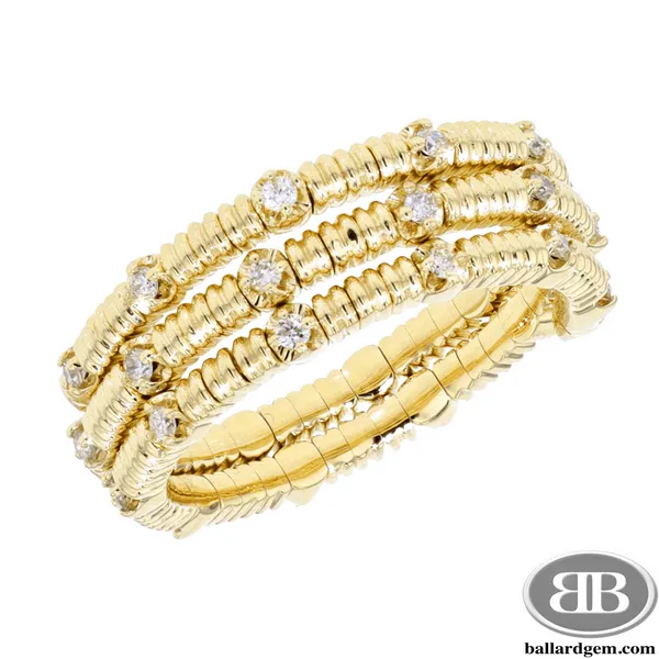 14K Yellow Gold Flexi Ring with Diamonds Ballard & Ballard Fountain Valley, CA