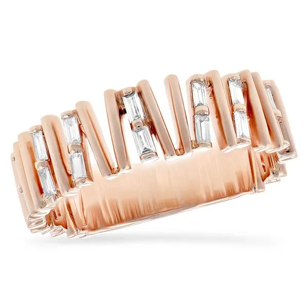 14K Rose Gold Fashion Band with Baguette Diamonds Ballard & Ballard Fountain Valley, CA