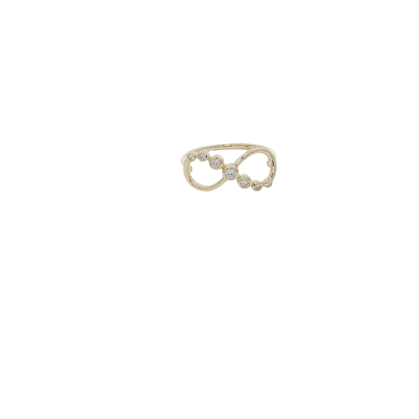 14K Yellow Gold Diamond Infinity Ring Ballard & Ballard Fountain Valley, CA