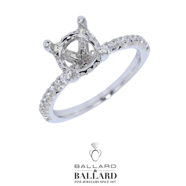 14K White Gold Hidden Halo Engagement Ring Ballard & Ballard Fountain Valley, CA