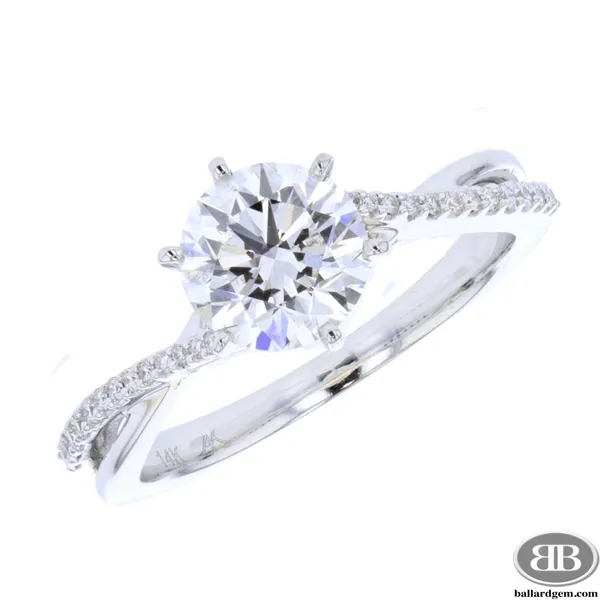 Split Shank Semi Mount Engagement Ring Image 2 Ballard & Ballard Fountain Valley, CA