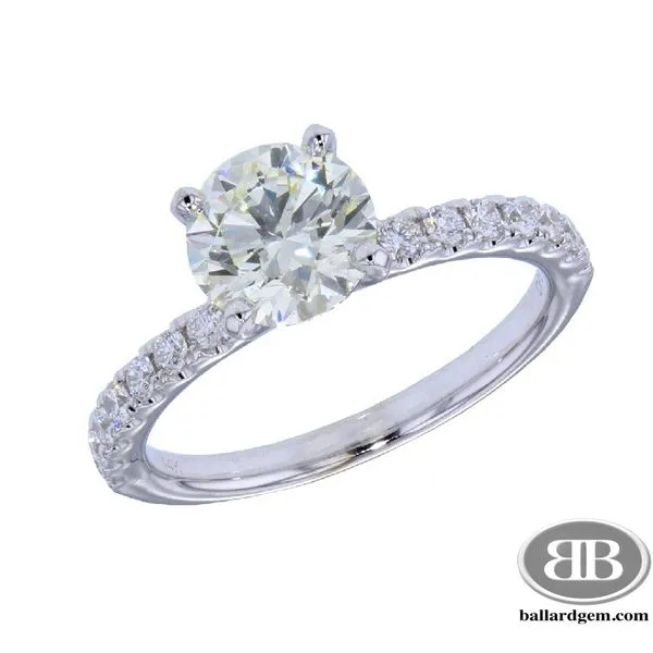14K White Gold Prong Set Engagement Ring Ballard & Ballard Fountain Valley, CA