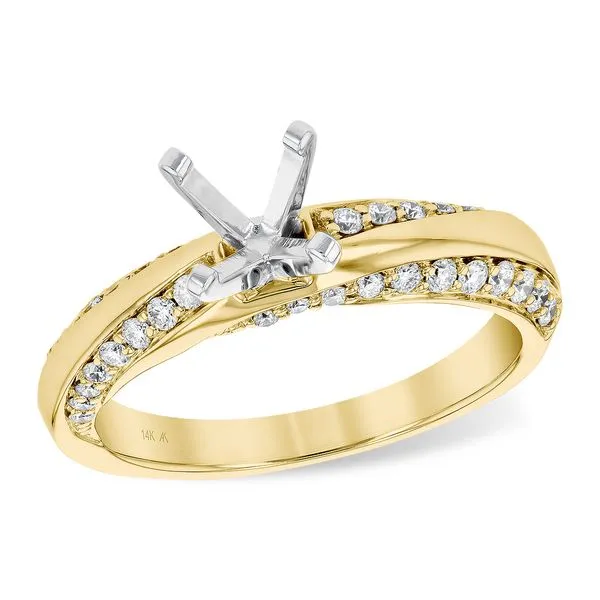 14K Yellow Gold Semi-Mount Engagement Ring Ballard & Ballard Fountain Valley, CA