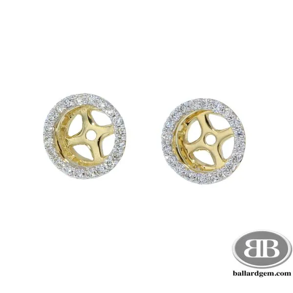 14K Yellow Gold Earring Jackets with  25 cttw Diamonds Ballard & Ballard Fountain Valley, CA