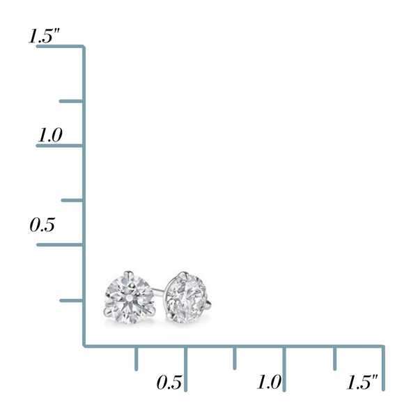 14 Karat Quality Diamond Stud Earrings With 2=1.00Tw Round G/H Si2 Diamonds Image 2 Ballard & Ballard Fountain Valley, CA