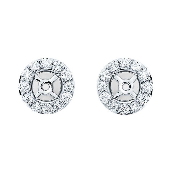 14K White Gold Earring Jackets with 24 = 1.00 cttw Round Diamonds Ballard & Ballard Fountain Valley, CA