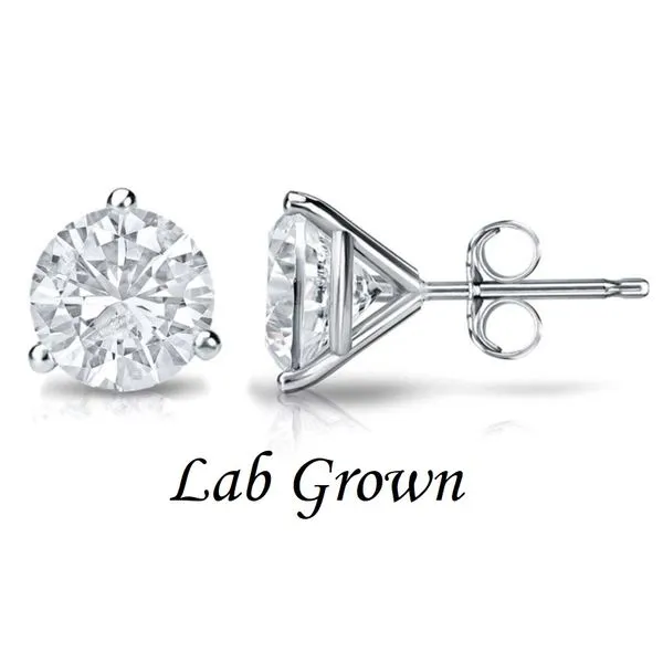 14K Lab Grown Diamond Stud Martini Set Earrings 1.50cttw Ballard & Ballard Fountain Valley, CA