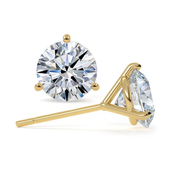 14K Yellow Gold Martini Stud Diamond Earrings Ballard & Ballard Fountain Valley, CA