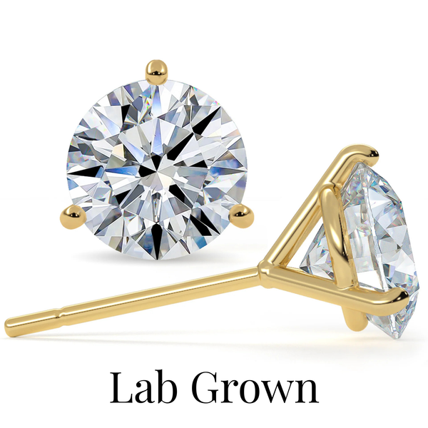 14K Yellow Gold Lab Grown Diamond Stud Earrings Ballard & Ballard Fountain Valley, CA