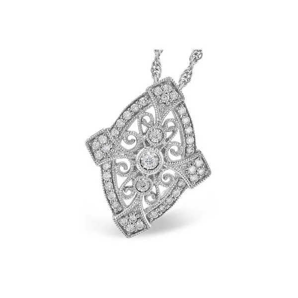 14K White Gold Diamond Pendant Ballard & Ballard Fountain Valley, CA