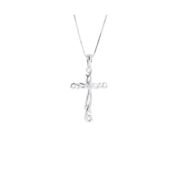 14K White Gold Diamond Cross Ballard & Ballard Fountain Valley, CA