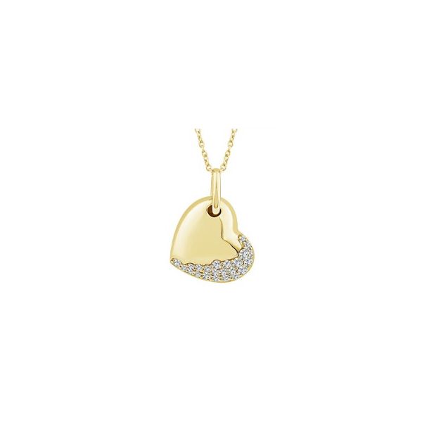 10K Yellow Gold Heart Diamond Pendant Ballard & Ballard Fountain Valley, CA