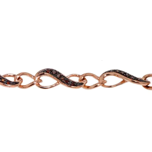 Lady's Rose 10 Karat Infinity Bracelet Image 3 Ballard & Ballard Fountain Valley, CA