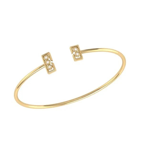 Yellow Vermeil Sterling Silver Traffic Light Cuff Bracelet with Diamonds Ballard & Ballard Fountain Valley, CA
