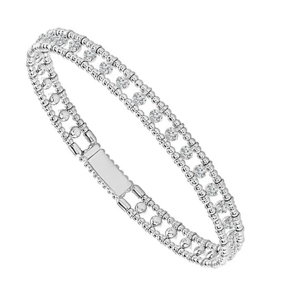 14K White Gold Flexie Diamond Bangle Ballard & Ballard Fountain Valley, CA