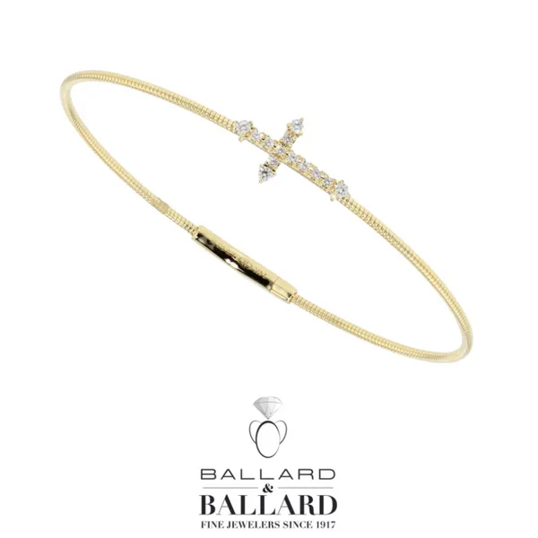 14K Yellow Gold Cross Flexi Diamond Bracelet Ballard & Ballard Fountain Valley, CA