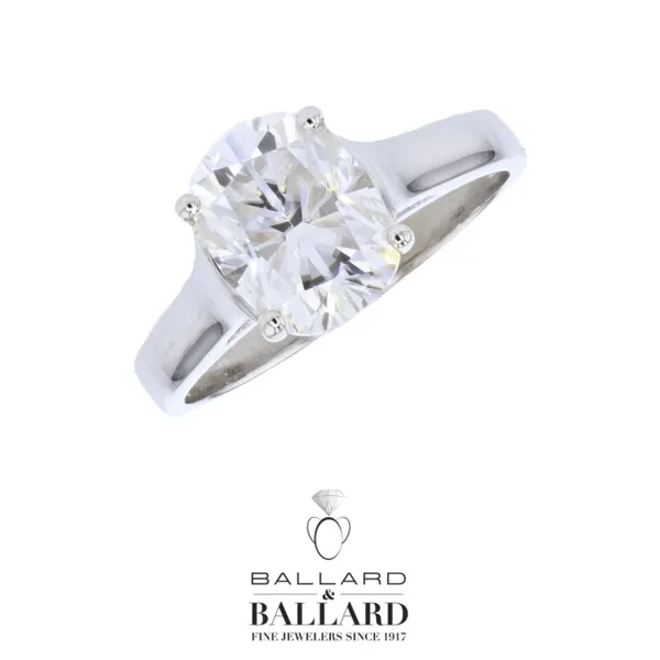 14K White Gold Cushion Shape Moissanite Fashion Ring Ballard & Ballard Fountain Valley, CA