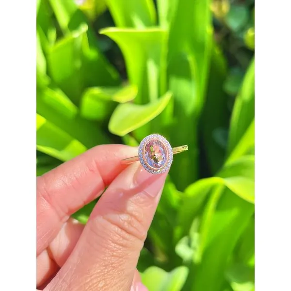 14K Rose Gold Colored Stone Fashion Ring Image 2 Ballard & Ballard Fountain Valley, CA