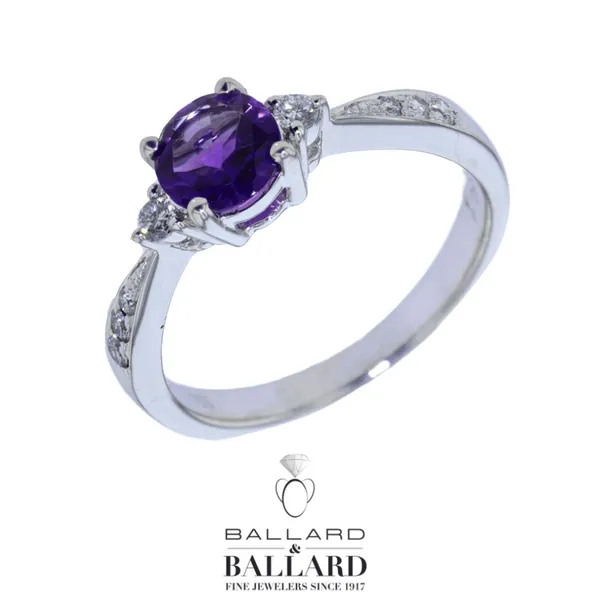 18K White Gold Colored Stone Fashion Ring Ballard & Ballard Fountain Valley, CA