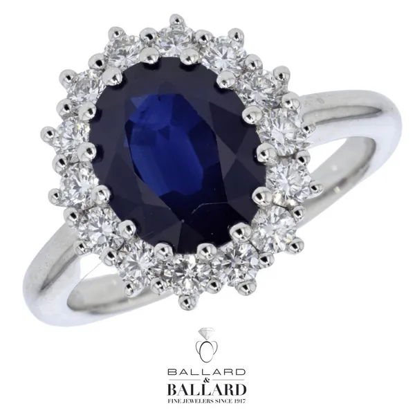 Sapphire and Diamond Ring in Platinum Ballard & Ballard Fountain Valley, CA