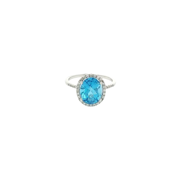 White Gold Blue Topaz Fashion Ring Ballard & Ballard Fountain Valley, CA