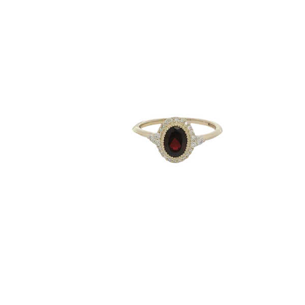 Yellow Gold Garnet Fashion Ring Ballard & Ballard Fountain Valley, CA