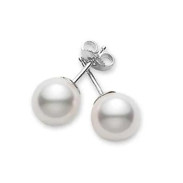 14K White Gold Pearl Stud Earrings  **June Birthstone** Ballard & Ballard Fountain Valley, CA