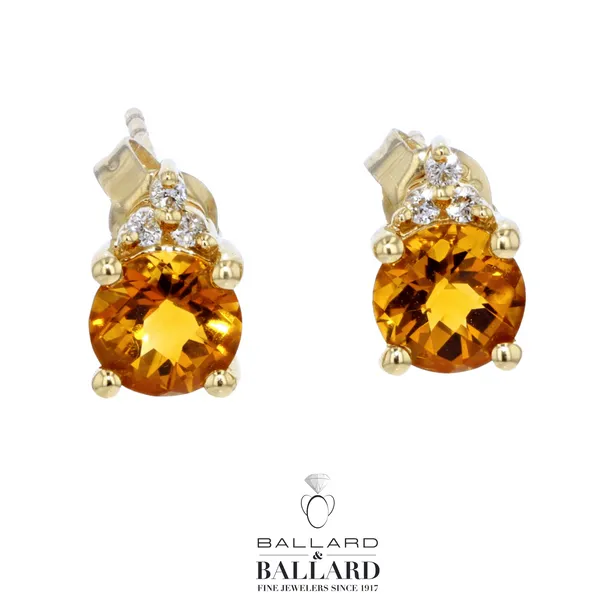 Citrine & Diamond Earrings **November Birthstone** Ballard & Ballard Fountain Valley, CA