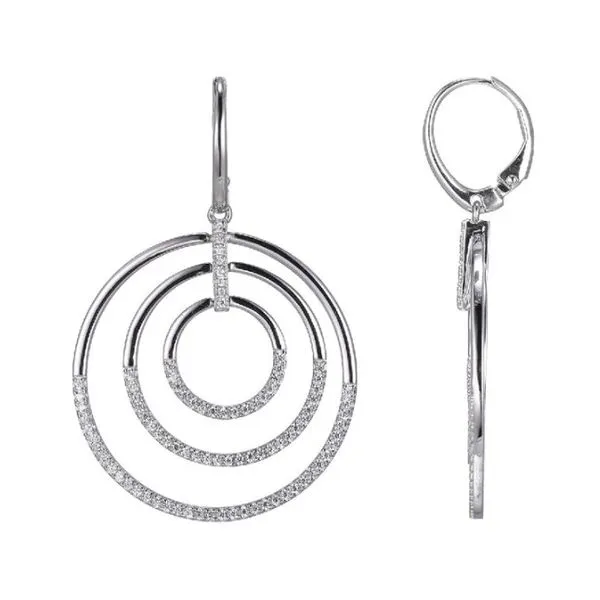 Sterling Silver CZ Dangling Earrings Ballard & Ballard Fountain Valley, CA