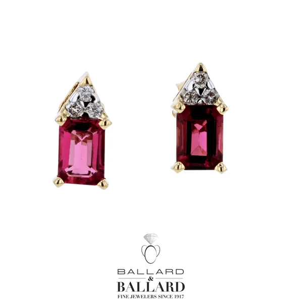 Colored Stone Pink Tourmaline Stud Earrings Ballard & Ballard Fountain Valley, CA