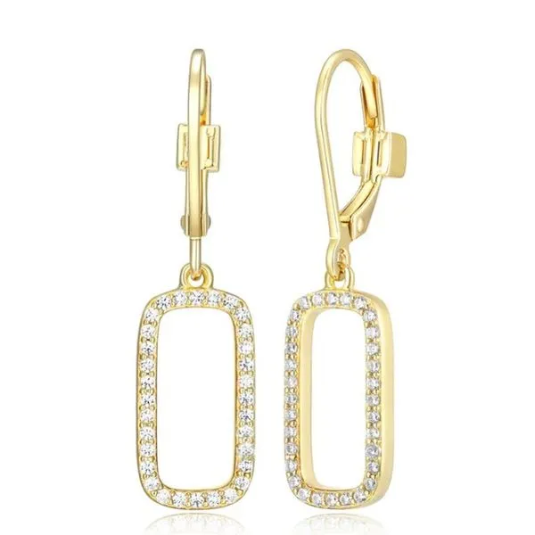 Colored Stone White CZ Leverback Earrings Ballard & Ballard Fountain Valley, CA