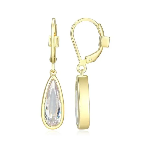 Teardrop Cubic Zirconia Leverback Earrings Ballard & Ballard Fountain Valley, CA