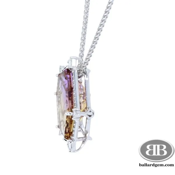 14K White Gold Ametrine Pendant Image 2 Ballard & Ballard Fountain Valley, CA